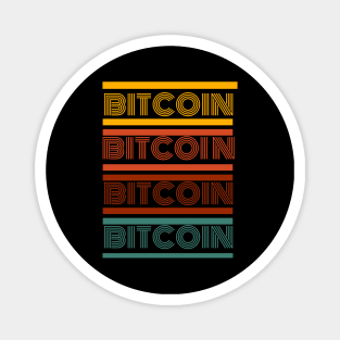 Bitcoin Retro Vintage Typography Magnet